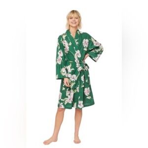 The Cat's Pajamas Women's Georgia Luxe Pima Cotton Kimono Robe- S/M